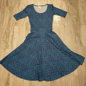 XXS Lularoe Nicole, NWT, blue print